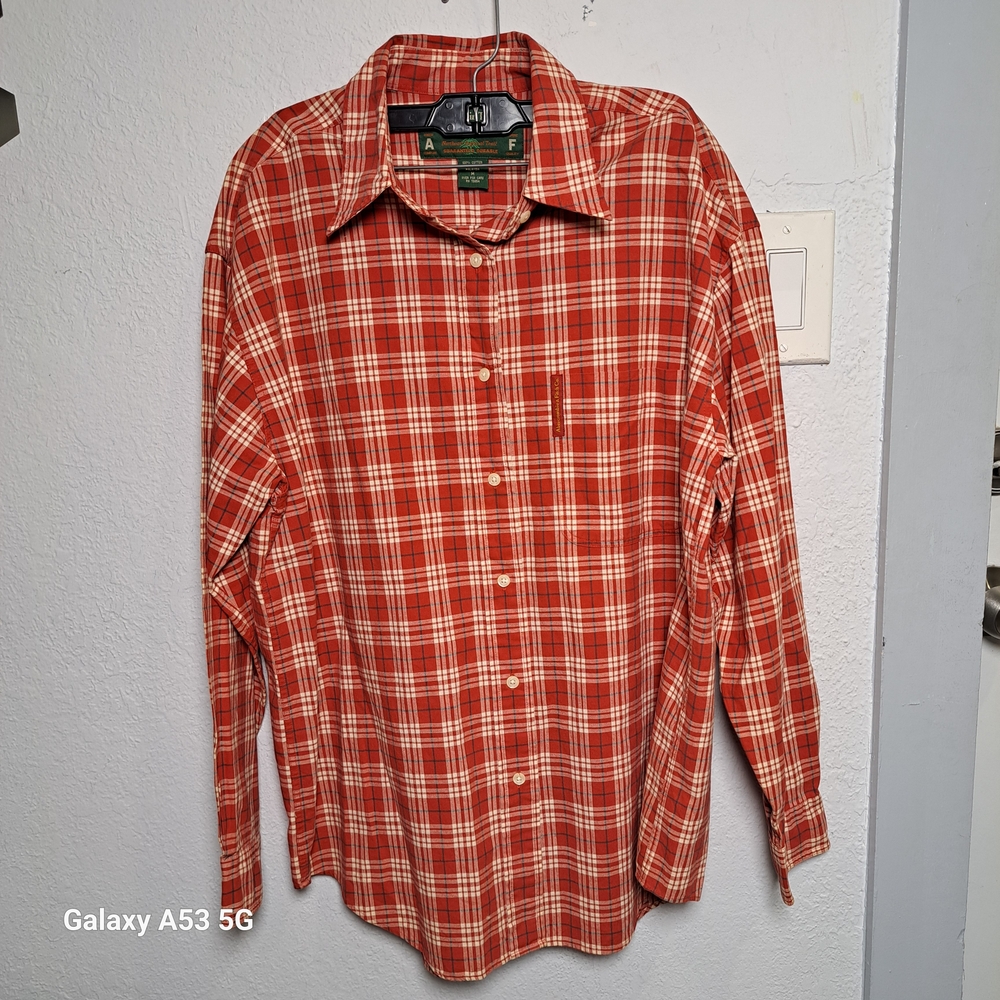 Abercrombie & Fitch Red and White Plaid Shirt